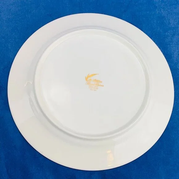 Mikasa EASTWIND Oriental Rust Floral Gold Trim Bone China Plates Place Set of 3 - Picture 5 of 9